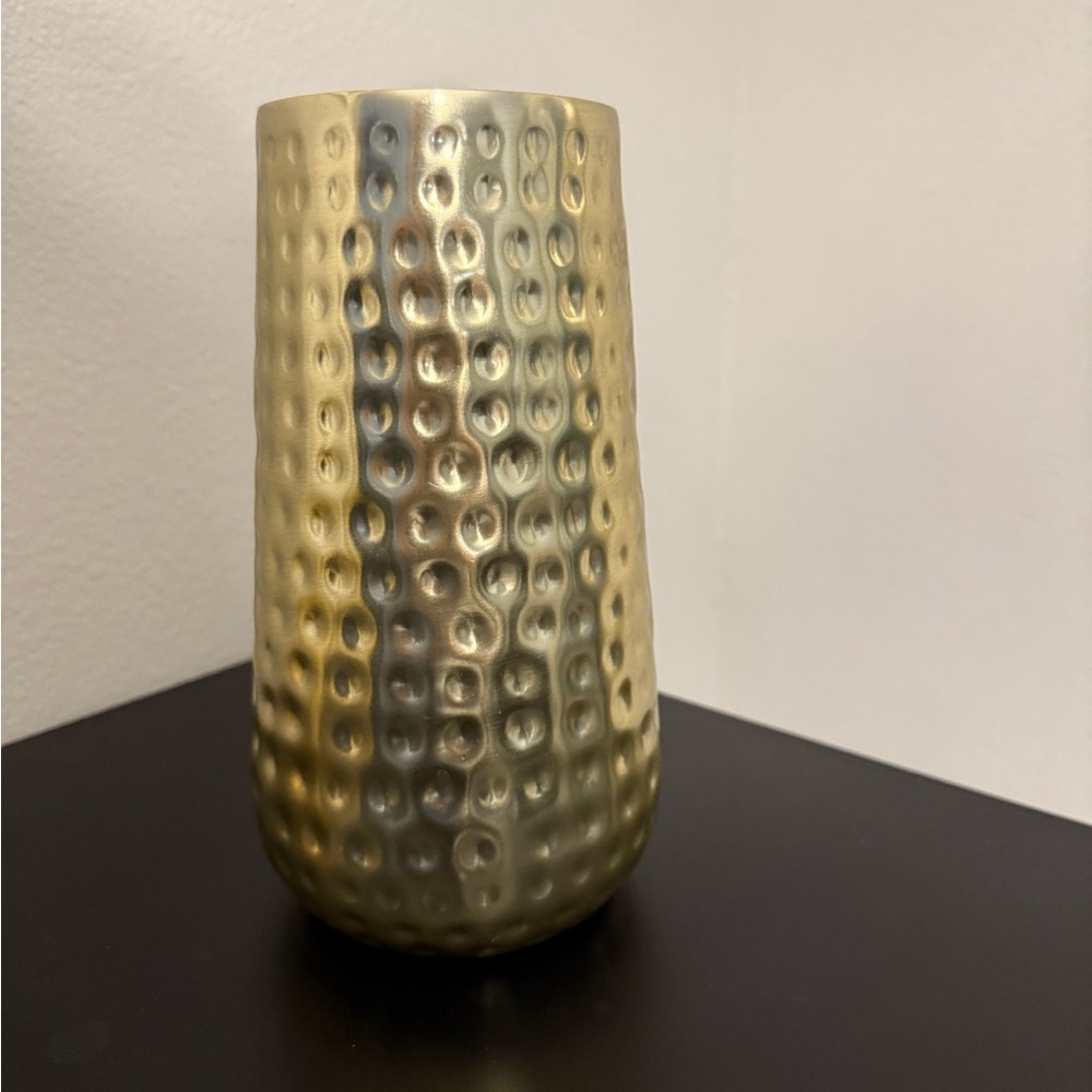 8.5 inch Elegant Gold Textured Vase